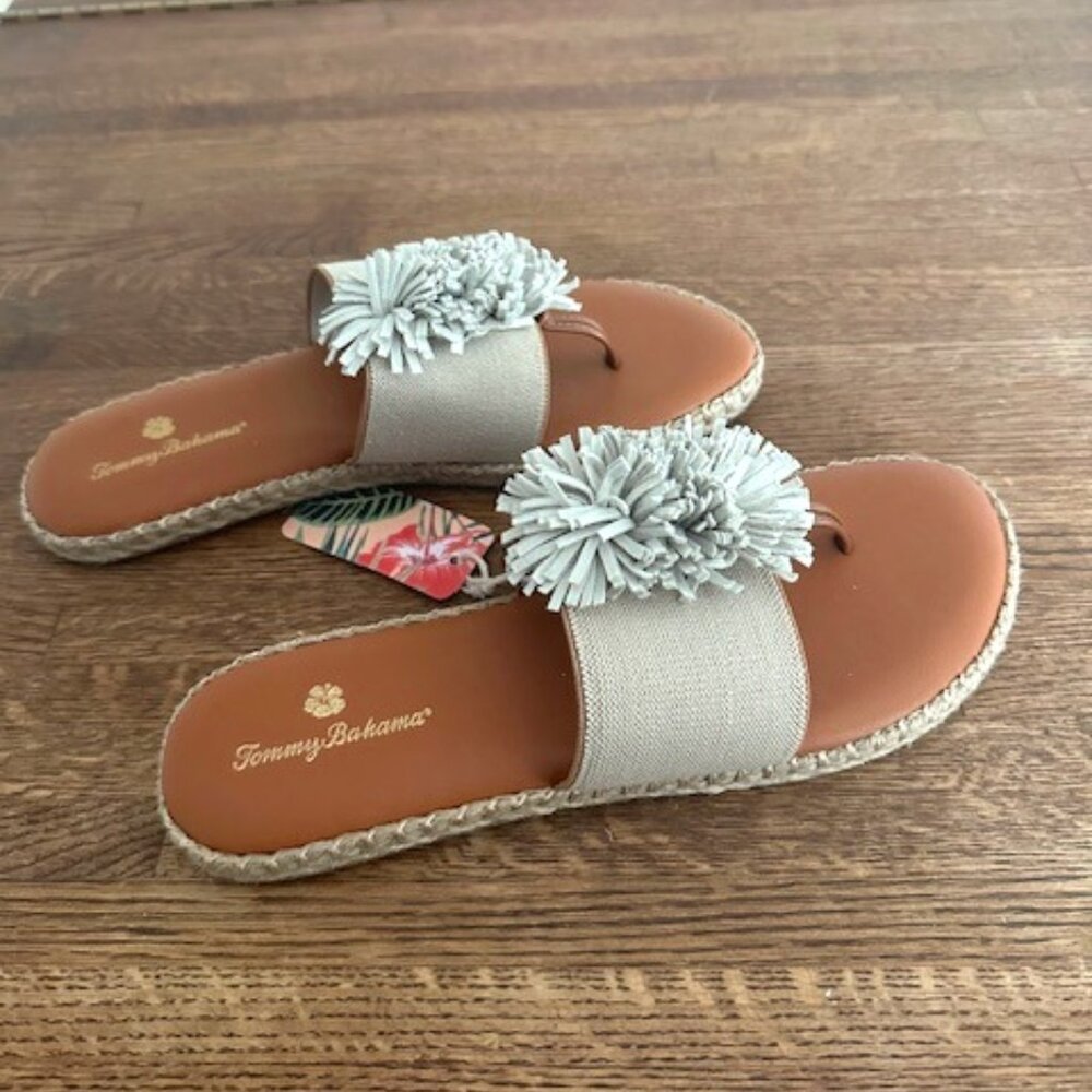 Tommy Bahama Atalia Thong Flip Flop Sandals Nautural NWT